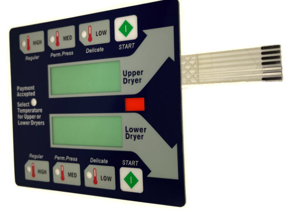 Odolná samolepicí pryžová kovová tlačítka Membrána PET PC