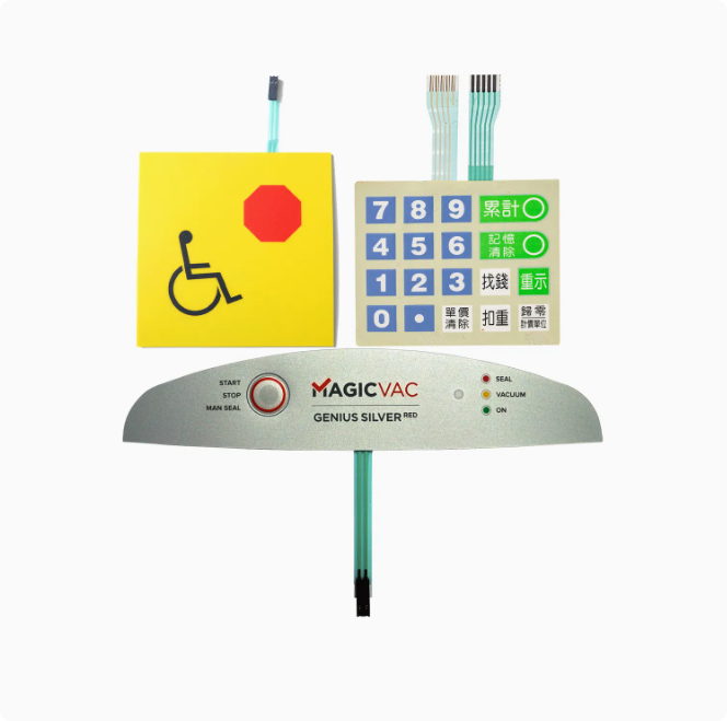 Spínač s flexibilní membránou z PVC